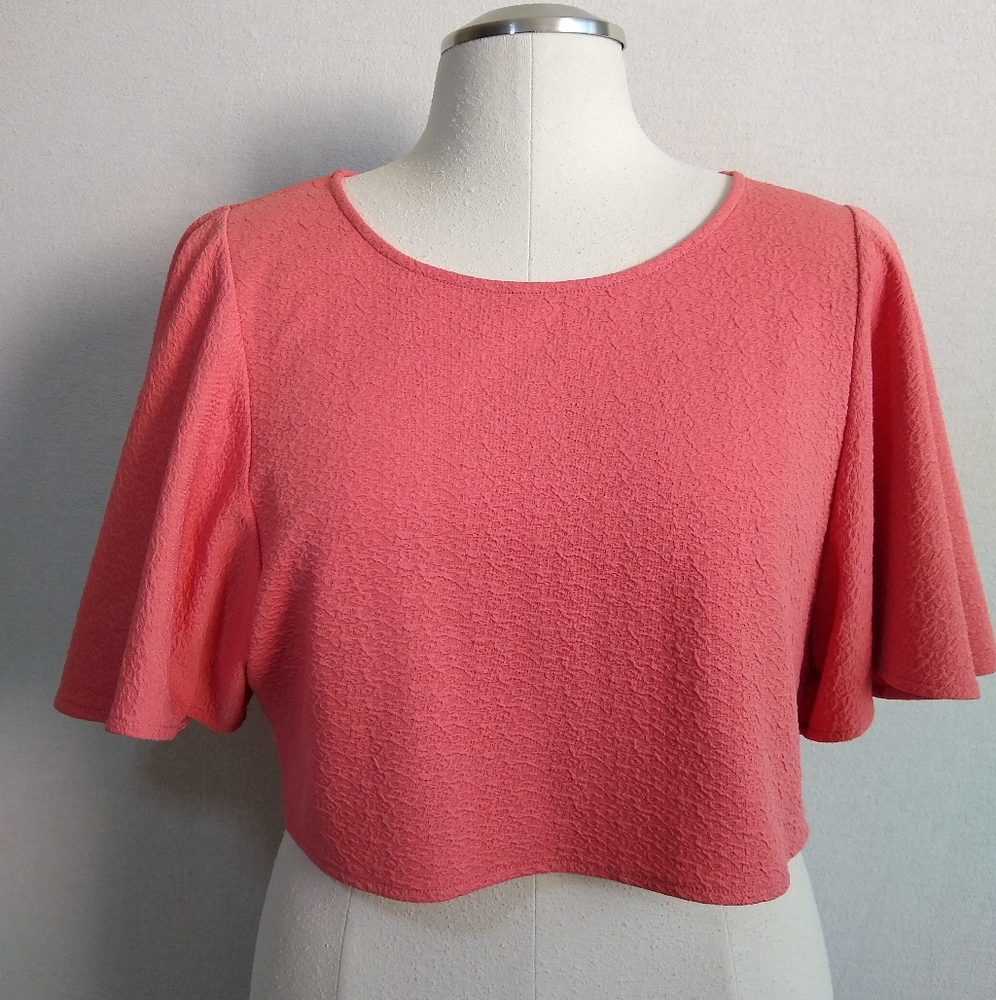 UO Pins and Needles Butterfly Sleeve Crop …